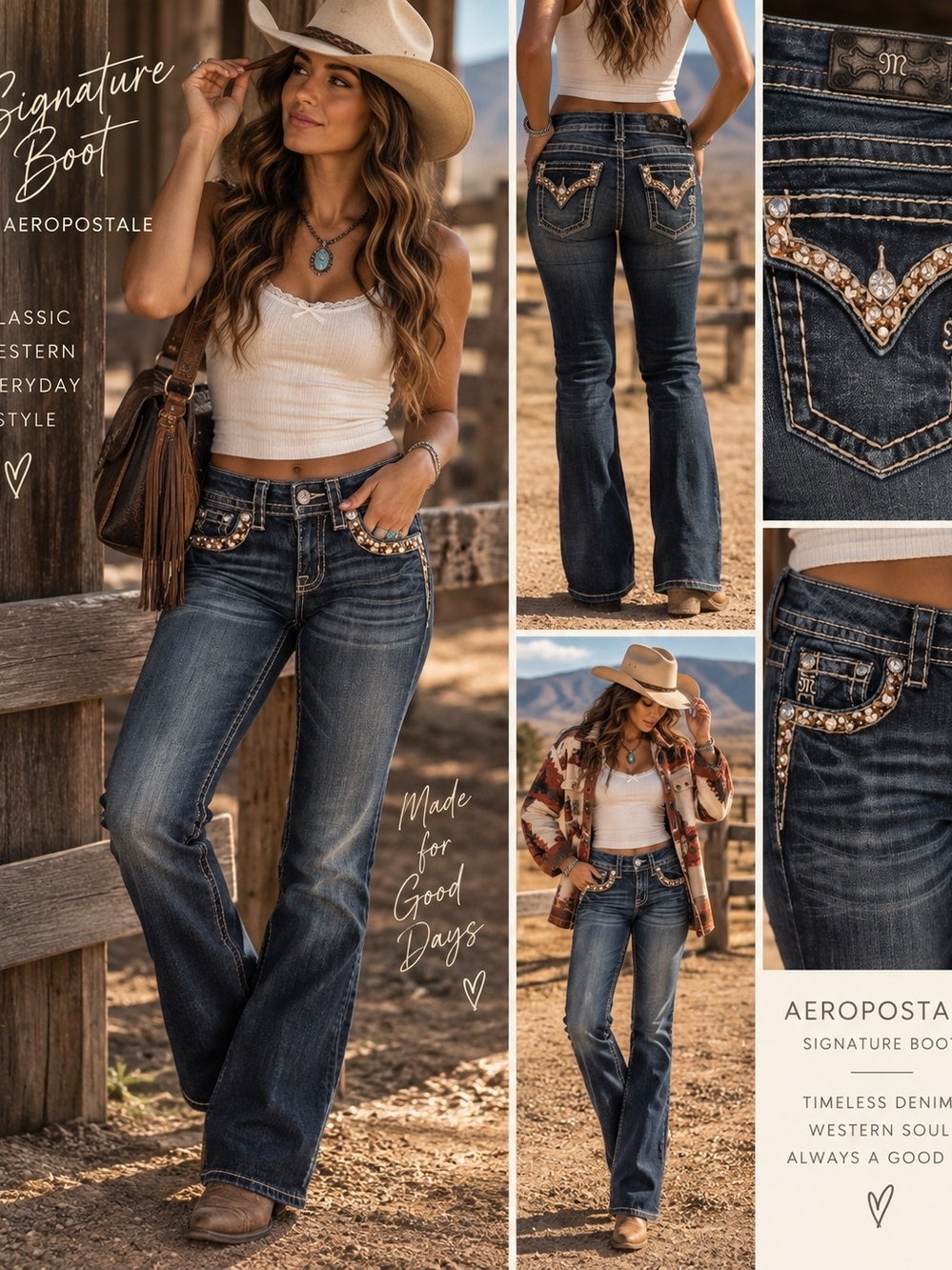 Miss Me Dark Blue Crystal-Embellished Flare Jeans